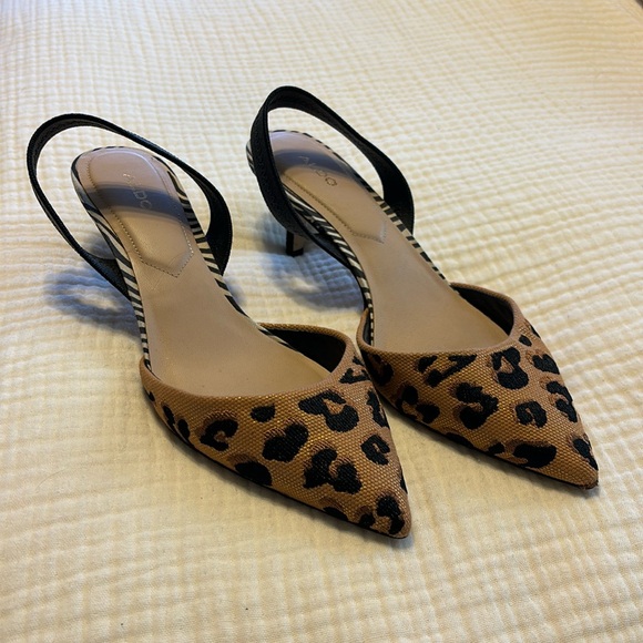 Aldo | Shoes | Aldo Leopard Print Kitten Heels | Poshmark